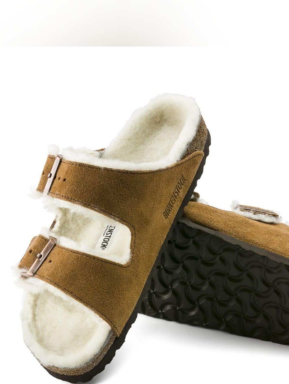 Birkenstocks Arizona Shearling Slide Mint Unisex Winter Sandals Size L10 M8